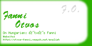 fanni otvos business card